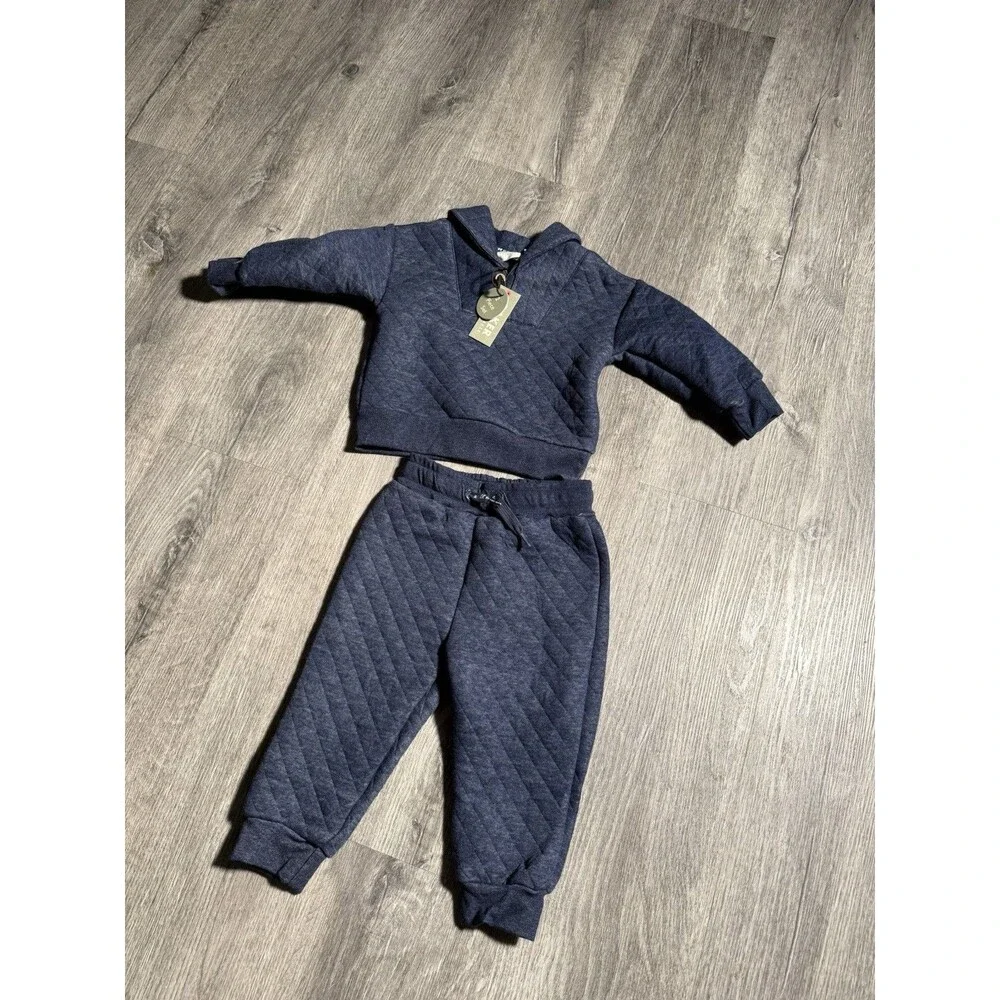BAKER by TED BAKER‎ Boy Blue Sweatshirt Sweatpants  2 Piece Set Outfit 24 MO NWT